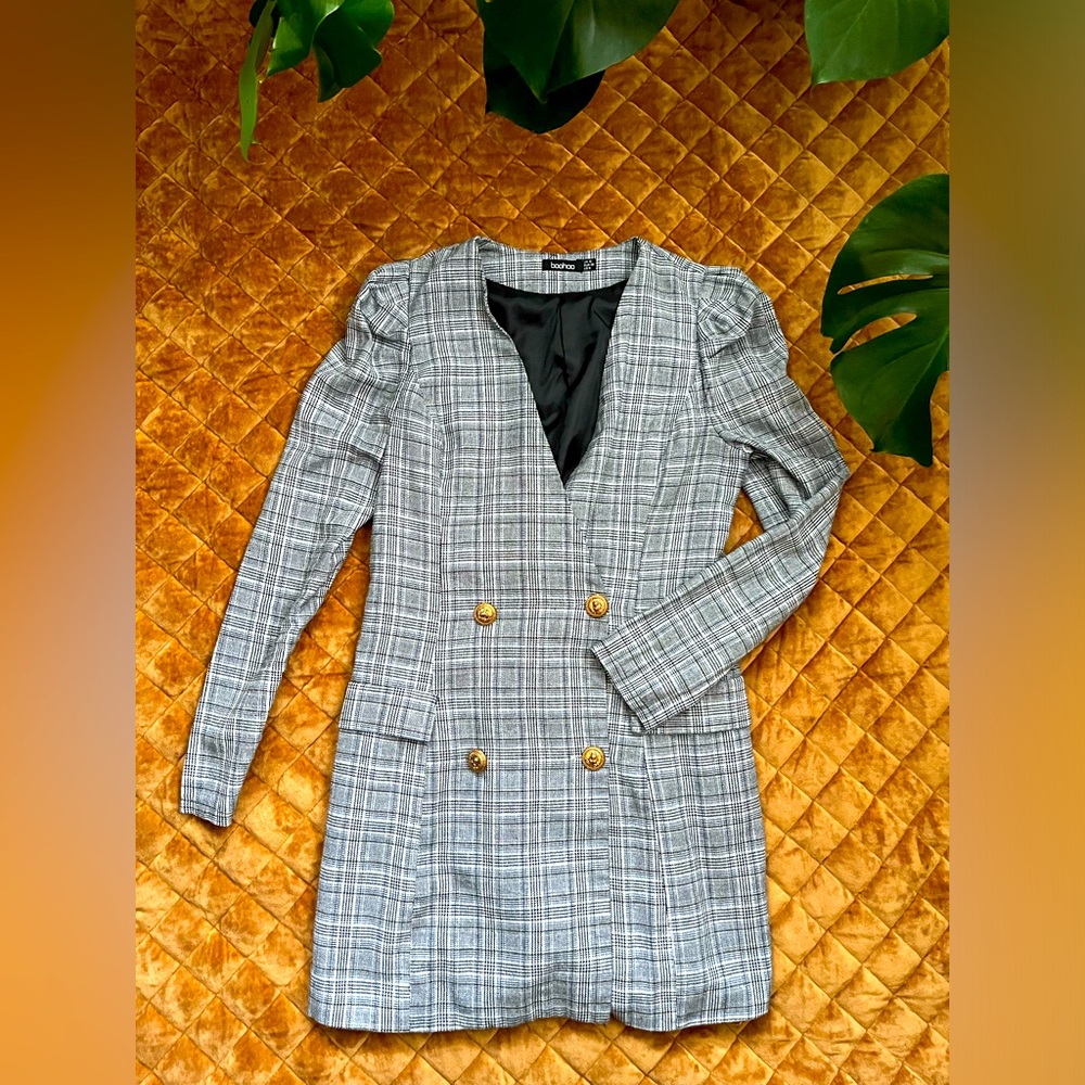 Double Breasted Blazer Dress